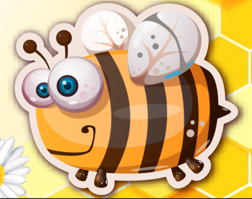 Ilustración de abeja decorativa
